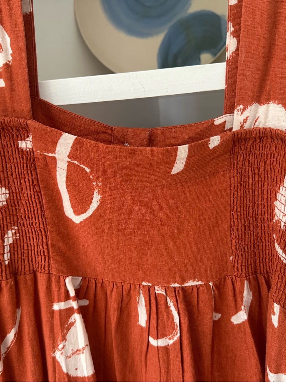 Madewell x Caroline Z Hurley maxi dress Xs linen blend - Picture 3 of 5